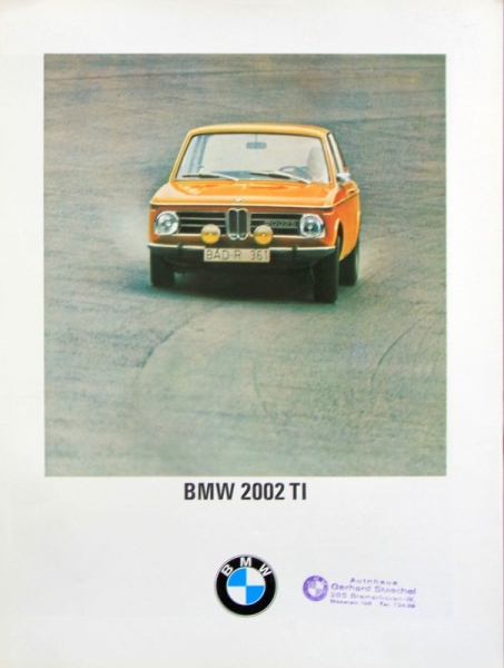 BMW 2002 TI Modelprogram 1971 Carbrochure (7592)